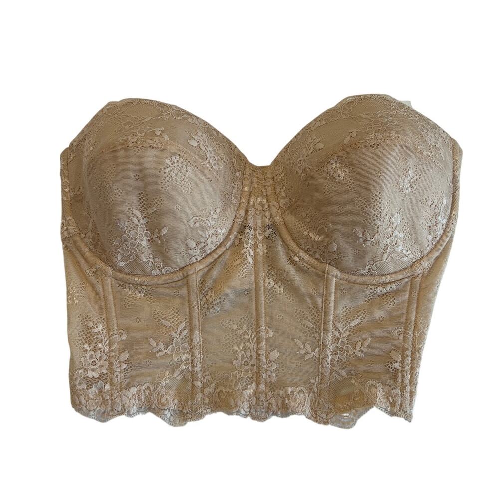 Dominique Tayler Backless Strapless Bra Size 36DD Style 6744 Bridal, Glam Corset